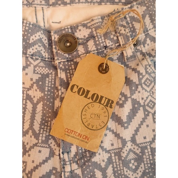 COTTON ON JEANS Women's Size 6 SKINNY Digital Tribal Blue NEW - Picture 6 of 10